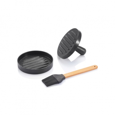 Logotrade promotional item picture of: BBQ set with hamburger press and brush