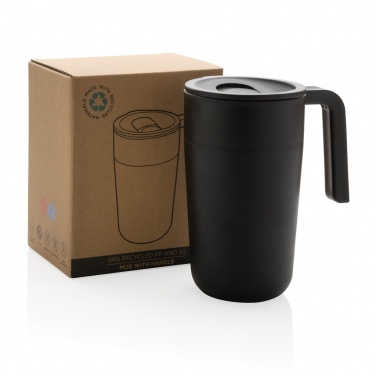 Logo trade advertising products image of: GRS Recycled PP and SS mug with handle