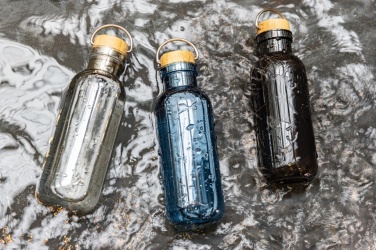 Logo trade promotional item photo of: RCS RPET bottle with bamboo lid and handle