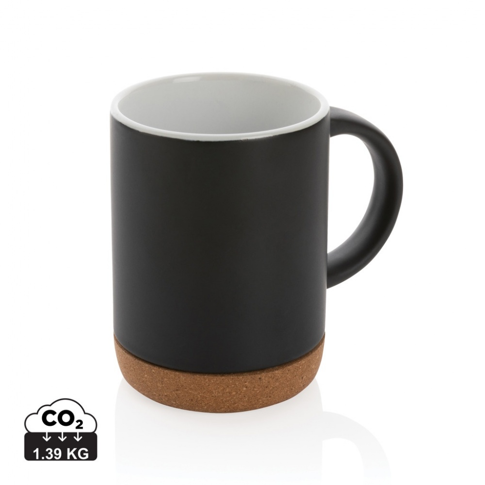 Logo trade promotional gifts image of: Ceramic mug with cork base 280ml