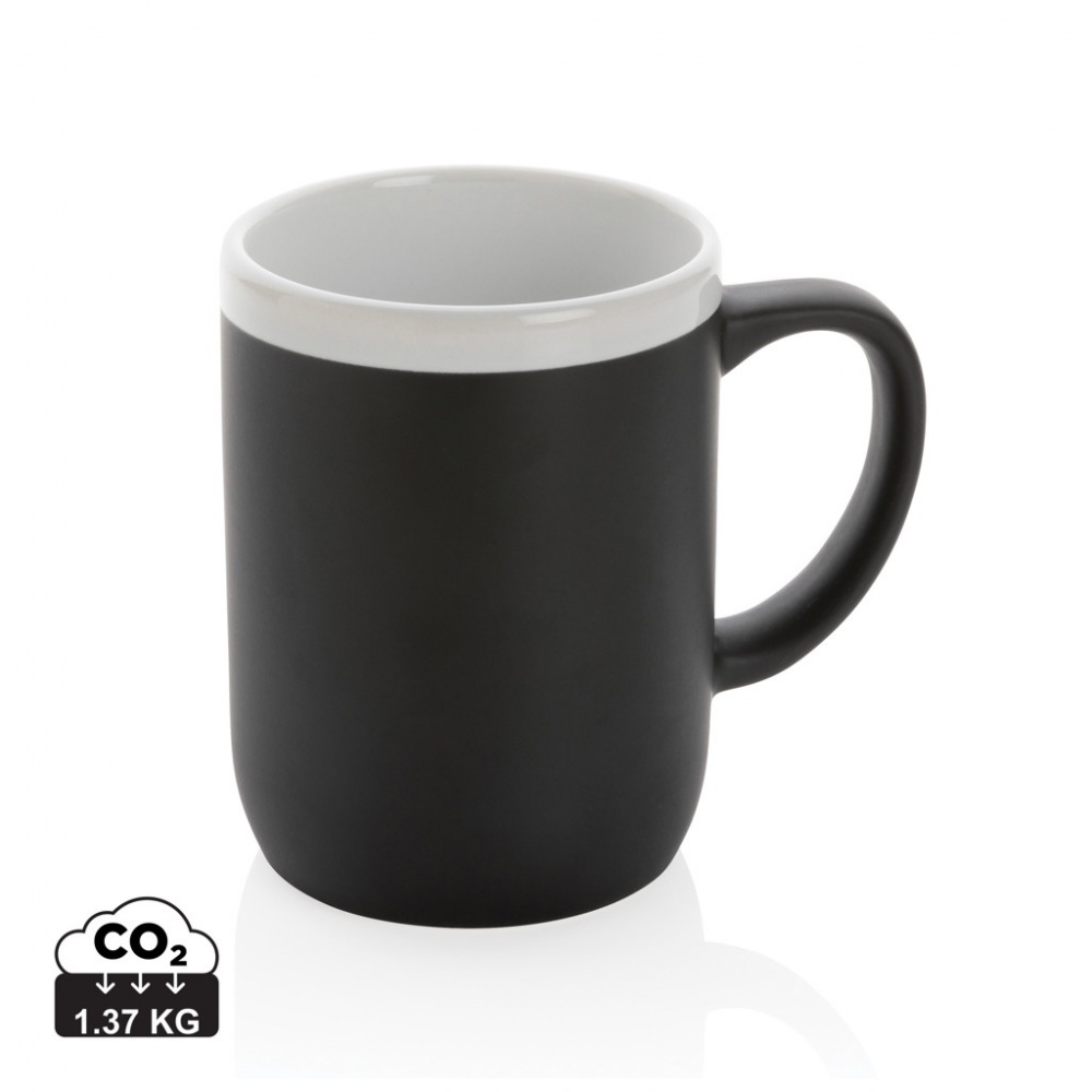 Logo trade promotional products image of: Ceramic mug with white rim 300ml