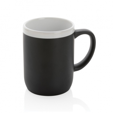 Logo trade business gifts image of: Ceramic mug with white rim 300ml