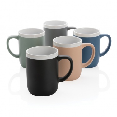 Logo trade promotional items image of: Ceramic mug with white rim 300ml
