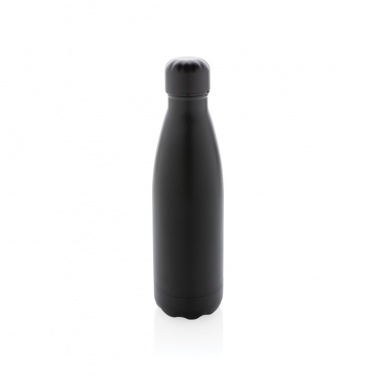 Logo trade promotional giveaways image of: Solid colour vacuum stainless steel bottle 500 ml