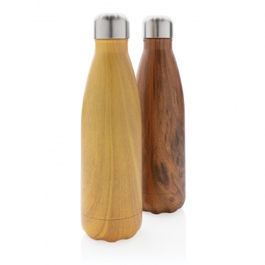 Logotrade corporate gifts photo of: Vacuum insulated stainless steel bottle with wood print