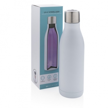 Logo trade promotional merchandise picture of: UV-C steriliser vacuum stainless steel bottle