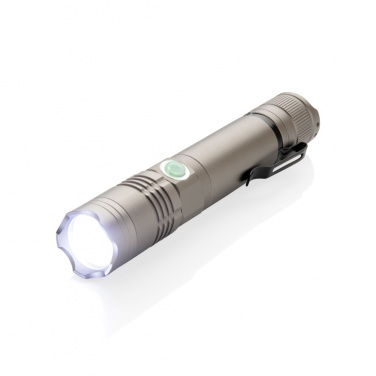 Logo trade promotional merchandise picture of: Rechargeable 3W flashlight