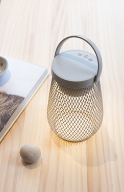 Logo trade promotional product photo of: Aurora RCS recycled plastic USB re-chargeable table lamp