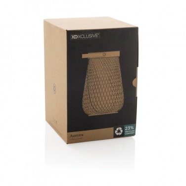 Logotrade promotional merchandise picture of: Aurora RCS recycled plastic USB re-chargeable table lamp