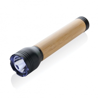 Logotrade business gift image of: Lucid 5W RCS certified recycled plastic & bamboo torch