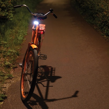 Logotrade promotional item picture of: Lumino RCS recycled plastic USB re-chargeable bike light set