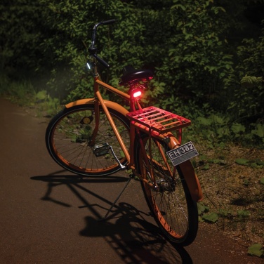 Logo trade promotional giveaway photo of: Lumino RCS recycled plastic USB re-chargeable bike light set
