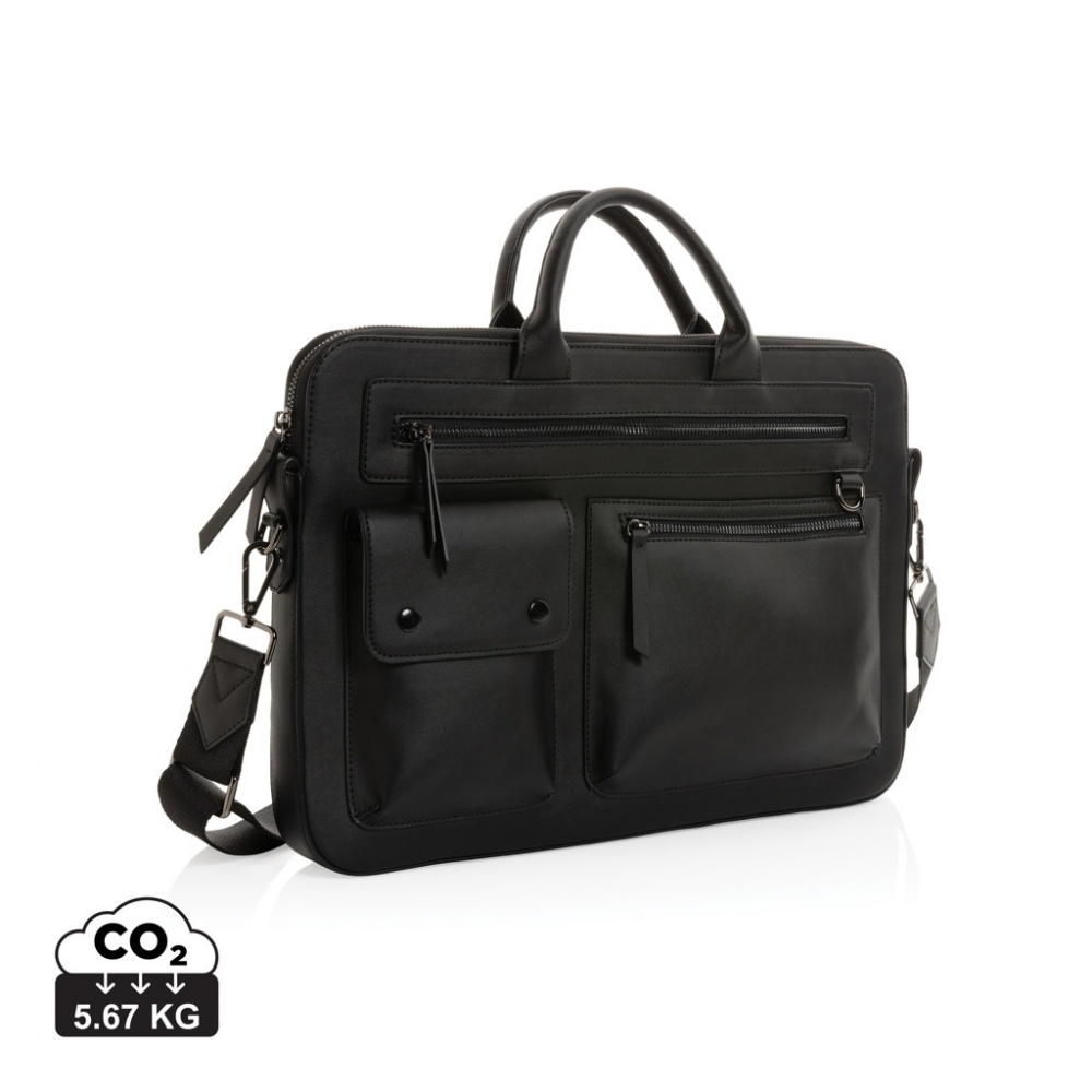 Logo trade business gift photo of: Swiss Peak GRS recycled PU 14 inch laptop bag