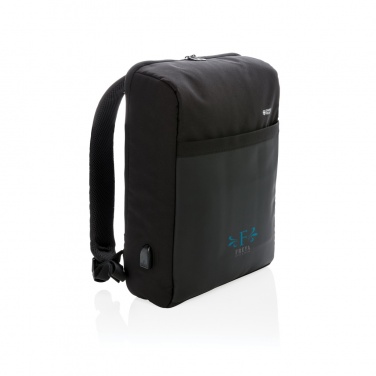 Logo trade advertising product photo of: Swiss Peak 15" anti-theft RFID & USB backpack PVC free