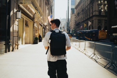 Logotrade corporate gift picture of: Armond AWARE™ RPET 15.6 inch deluxe laptop backpack