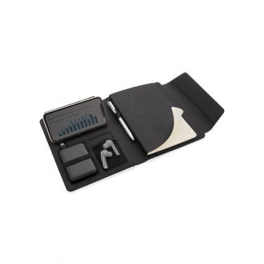 Logotrade promotional item image of: Fiko wireless charging A5 portfolio with powerbank