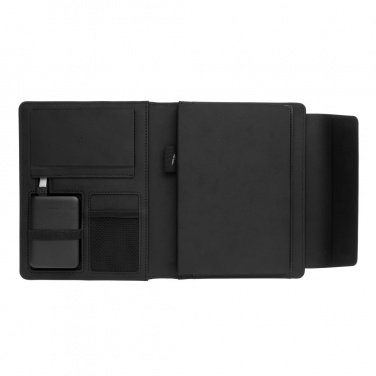 Logotrade advertising product image of: Fiko wireless charging A5 portfolio with powerbank