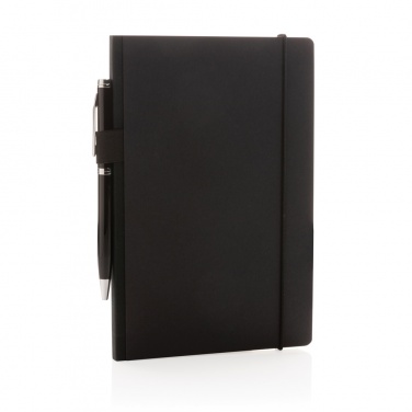Logo trade corporate gift photo of: A5 deluxe kraft hardcover notebook
