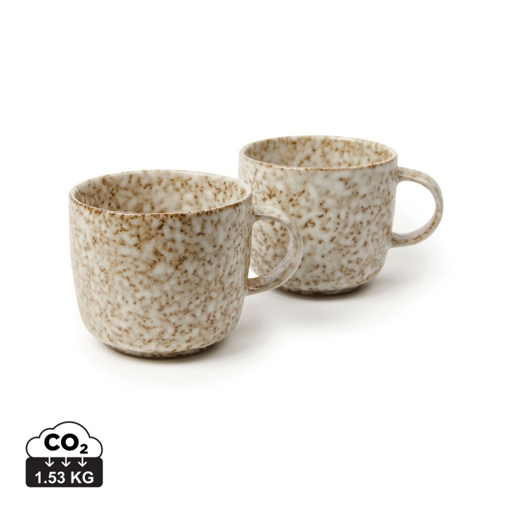 Logo trade promotional giveaways picture of: VINGA Nuvem stoneware mug, 2 pcs set