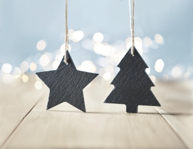 Logotrade advertising product picture of: Slate xmas hanger star