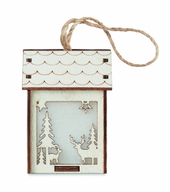 Logo trade promotional items image of: MDF house with light