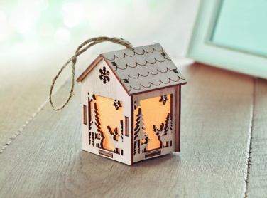 Logo trade promotional merchandise image of: MDF house with light