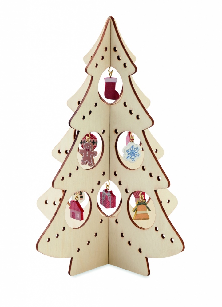 Logotrade promotional giveaways photo of: Wooden Xmas tree decoration