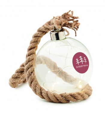 Logo trade corporate gifts image of: Glass bauble LED light