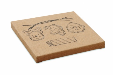Logo trade promotional gifts image of: Drawing wooden ornaments set