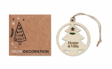Logo trade promotional items image of: Wooden tree shape hanger