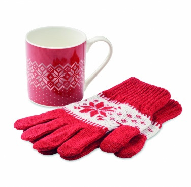 Logotrade advertising product image of: Winter gift mug and gloves set