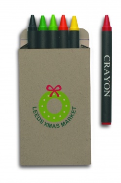 Logotrade promotional product image of: Carton of 6 wax crayons