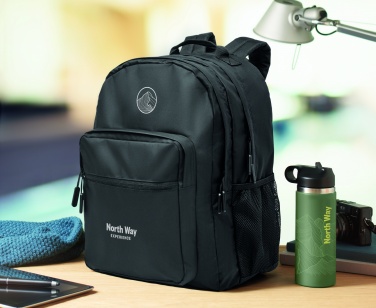 Logo trade business gifts image of: 300D RPET laptop backpack