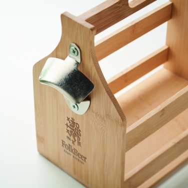Logo trade promotional gift photo of: 6 beer crate in bamboo