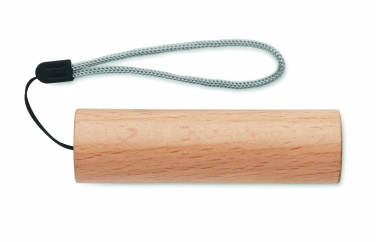 Logo trade promotional merchandise picture of: Beech wood rechargeable torch