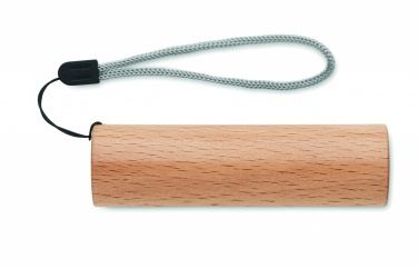 Logo trade promotional products picture of: Beech wood rechargeable torch