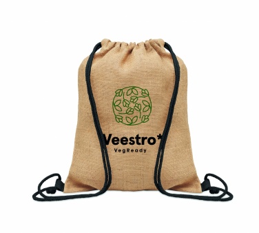 Logo trade corporate gifts image of: Jute drawstring bag