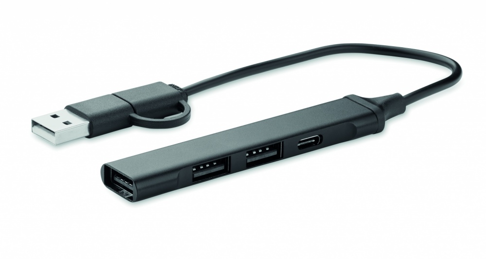 Logotrade promotional merchandise picture of: USB 4 port hub 19 cm