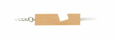 Logo trade promotional merchandise image of: Bamboo key ring and stand Salo