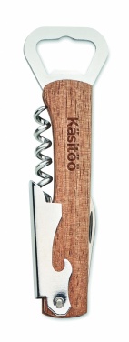 Logotrade promotional gift picture of: 3 in 1 bamboo bottle opener WOOL