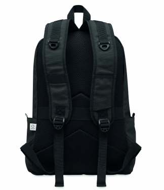 Logotrade promotional giveaway image of: A 15-inch laptop backpack made of recycled pre-consumer cotton with customizable printing
