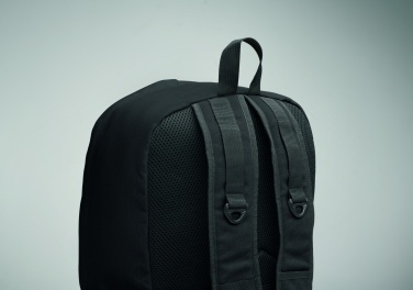 Logo trade corporate gifts picture of: A 15-inch laptop backpack made of recycled pre-consumer cotton with customizable printing