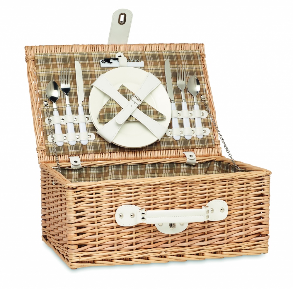 Logotrade business gifts photo of: Wicker picnic basket 2 people