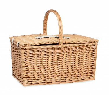 Logo trade promotional product photo of: Wicker picnic basket 4 people