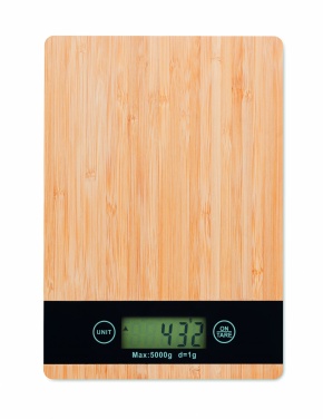 Logo trade corporate gifts picture of: Bamboo digital kitchen scales