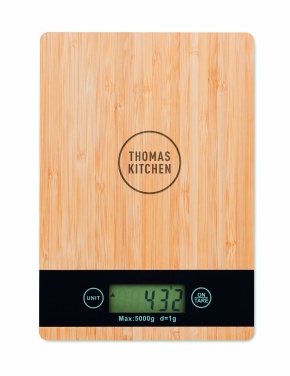 Logotrade promotional merchandise image of: Bamboo digital kitchen scales