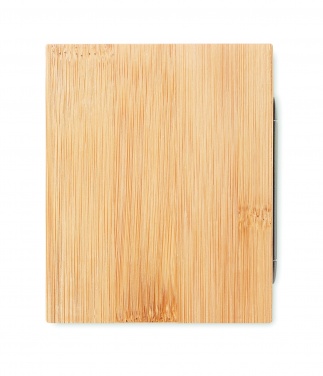 Logo trade promotional gift photo of: Bamboo pen holder and LCD clock