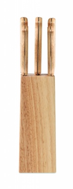 Logo trade promotional item photo of: 5 piece knife set in base