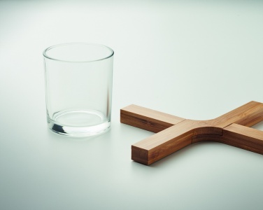 Logo trade business gift photo of: Bamboo foldable pot stand