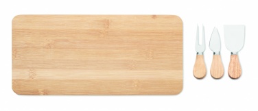 Logotrade promotional gift image of: Bamboo Cheese board set Leipzig